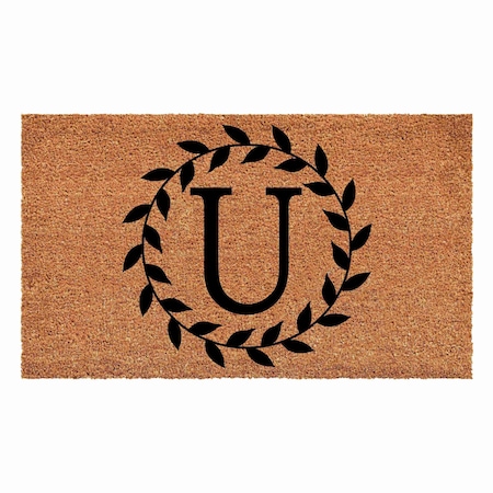 Calloway Mills Monogram Door Mat, Black, Natural, 17 in W x 29 in L 108201729U